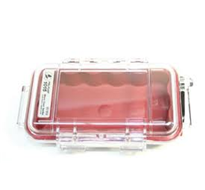 PELICAN 1015CWR Micro Case - Clear with Red